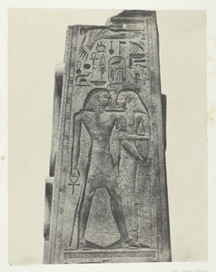 Karnak Palace, Pillar Before the Granit Sanctuary, Theben, 184951, trykt 1852. af Maxime Du Camp