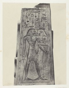 Karnak Palace, Søjle Foran Granit Sanctuary; Theben af Maxime Du Camp