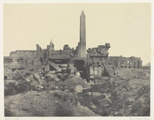 Karnak Palace, Granit Sanctuary og Hypostyle Hall; Theben af Maxime Du Camp