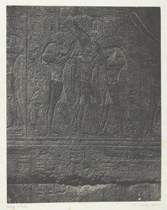 Karnak Palace, Udvendige Skulpturer af Granit Sanctuary, Theben, 184951, trykt 1852. af Maxime Du Camp