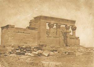 Pronaos af Temple of Déboude Parembole, 10. april 1850. af Maxime Du Camp