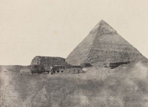 Chephren-pyramiden, Mellemægypten, planche 10 fra albummet "Egypt, Nubia, Palestine and Syria" (1852) af Maxime Du Camp