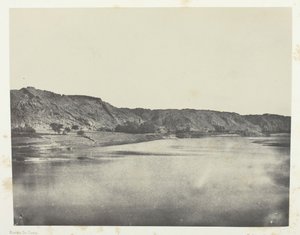 East Bank of the Nile Village of Bab, View Taken South Philoe, Nubia, 184951, trykt 1852. af Maxime Du Camp