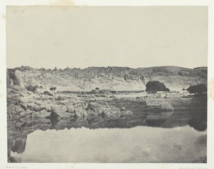 Northern Bank of the Nile Village of Abou-Koli, udsigt taget nord for Philoe, Nubia, 184951. af Maxime Du Camp