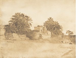 Ruinerne af en romersk triumfbue ved Philae, april 1850. af Maxime Du Camp