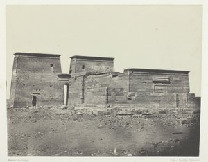 Temple De Dakkeh (Ancient Pselcis); Nubien, plade 94 fra albummet "Egypte, Nubie, Palestine et Syrie" (1852) af Maxime Du Camp