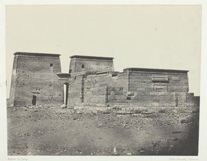 Det gamle Pselcis Dakkeh-tempel, Nubien, 184951, trykt 1852. af Maxime Du Camp