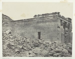 Dantour Ancient Tantour Temple, dedikeret til Osiris-Isis-Horus-triaden, Nubia, 184951. af Maxime Du Camp