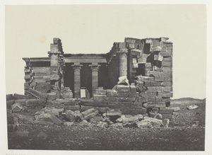 Temple De Maharakkah (Hièra Sycaminos Des Grecs); Nubien, plade 96 fra albummet "Egypte, Nubie, Palestine et Syrie" (1852)