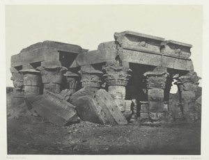 Ombos-templet, Øvre Egypten, plade 65 fra albummet "Egypte, Nubie, Palestine et Syrie" (1852) af Maxime Du Camp