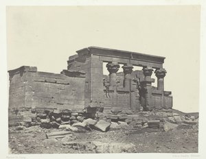 Temple of Débôd, Parembole fra Antonine-ruten, Nubia, 184951, trykt 1852. af Maxime Du Camp