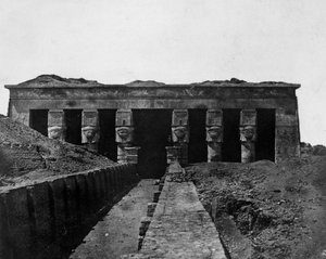 Denderah-templet, Øvre Egypten, 1852 af Maxime Du Camp