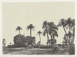 Landsbyen Hamameh, Øvre Egypten af Maxime Du Camp