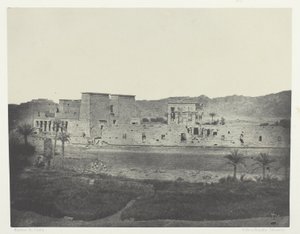 Udsigt taget fra øen Beghé, West, Philoe; Nubien, plade 68 fra albummet "Egypte, Nubie, Palestine et Syrie" (1852) af Maxime Du Camp