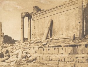Udsigt over Jupiters tempel i Baâlbek Heliopolis, 15. september 1850. af Maxime Du Camp