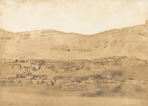 Udsigt over landsbyen Garara, 1850. af Maxime Du Camp
