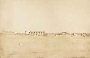 Generelt syn på ruinerne af Luxor, taget fra West Theben, 1849-50. af Maxime Du Camp