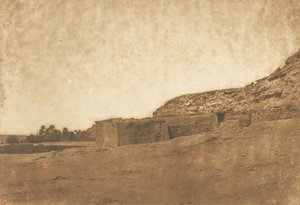 Udsigt taget ved landsbyen Abou-hor Krebsekredsen, april 1850. af Maxime Du Camp