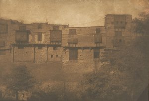 Udsigt taget fra en Jardin du Quartier Franc i Kairo, december 1849-januar 1850. af Maxime Du Camp