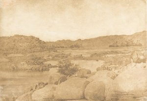 Udsigt taget fra første højre bred grå stær, 1849-50. af Maxime Du Camp