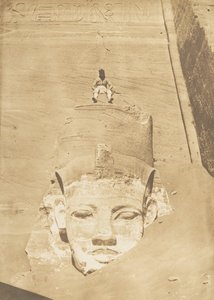 Den vestligste kolos af Temple of Re, Abu Simbel, 1850. af Maxime Du Camp