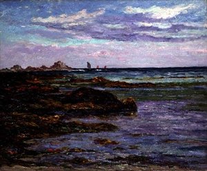 Bretagnes kyst, ca. 1910 (olie på lærred) af Maxime Emile Louis Maufra
