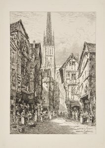En gade i Rouen af Maxime Lalanne