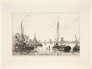 A Zaandam, Hollande (Ved Zaandam, Holland) af Maxime Lalanne