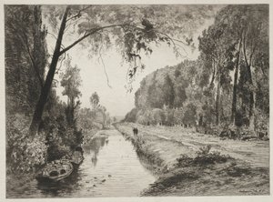 Kanal ved Pont Sainte-Maxence af Maxime Lalanne