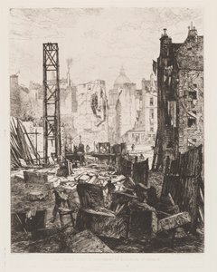 Nedrivning til åbningen af Boulevard St. Germain, 1862.