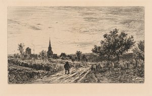 Aftenlandskab (Tilbagevenden til logiet) af Maxime Lalanne