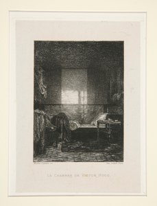 Victor Hugos soveværelse, pl. 11 fra suiten At Victor Hugo (Victor Hugo). af Maxime Lalanne