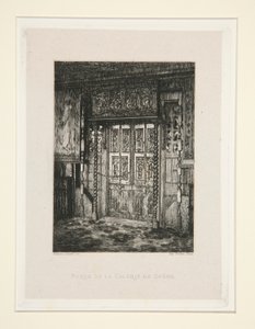 Porte de la galerie de ch?ne (Egegalleriets dør), pl. 8 fra suiten Chez Victor Hugo (Victor Hugo af Maxime Lalanne