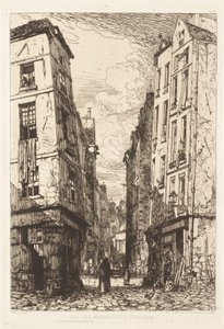 Rue des Marmousets, det gamle Paris af Maxime Lalanne