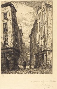 Rue des Marmousets (Quartier de la Cité, det gamle Paris) af Maxime Lalanne