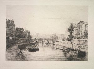 Udsigt fra St. Michel-broen, 1865.