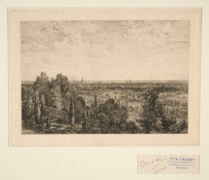 Vue de Paris (Udsigt over Paris) af Maxime Lalanne