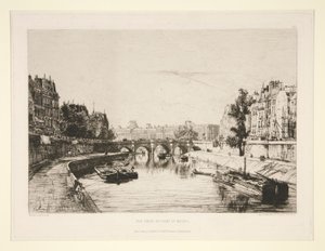 Udsigt taget fra Pont Saint-Michel af Maxime Lalanne