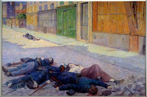 En gade i Paris i maj 1871 eller Kommunen af Maximilien Luce