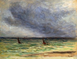 Afgående Trawlere; Trawlernes afgang, 1930-1934 af Maximilien Luce