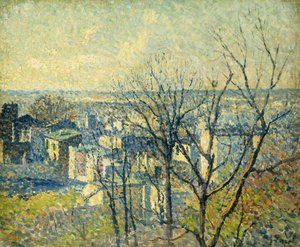 Fra Tagene; Sur les Toits, 1890-95 af Maximilien Luce