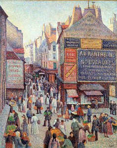 Rue Mouffetard, ca. 1889-90 (olie på lærred) af Maximilien Luce
