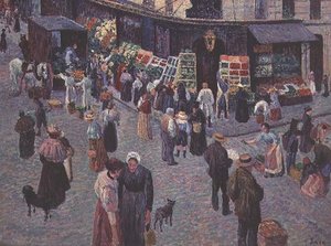 Rue des Abbesses af Maximilien Luce