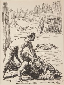 Ni navnløse aftryk af politiske emner af Maximilien Luce