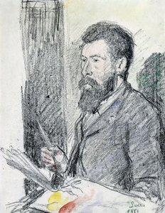 Portræt af Georges Seurat af Maximilien Luce