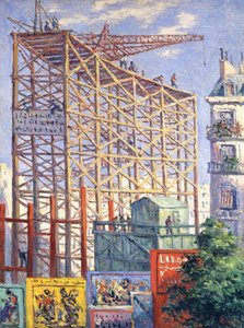 Stilladser og plakater, ca. 1912 af Maximilien Luce