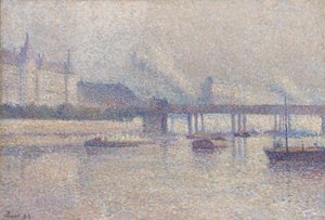 Seine-flodens bredder i Paris, 1893 af Maximilien Luce