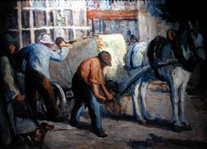 The Dray (olie på lærred) af Maximilien Luce