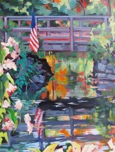 Refleksioner fra American Flag Bridge af Maxine Shore