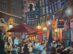 En livlig byaften af Maxine Shore